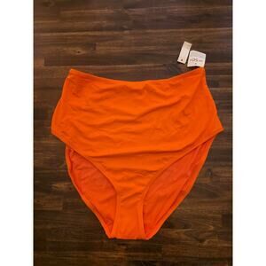 Amazon Essentials Bikini Bottom Orange Size 1X Plus Size High Waist NWT